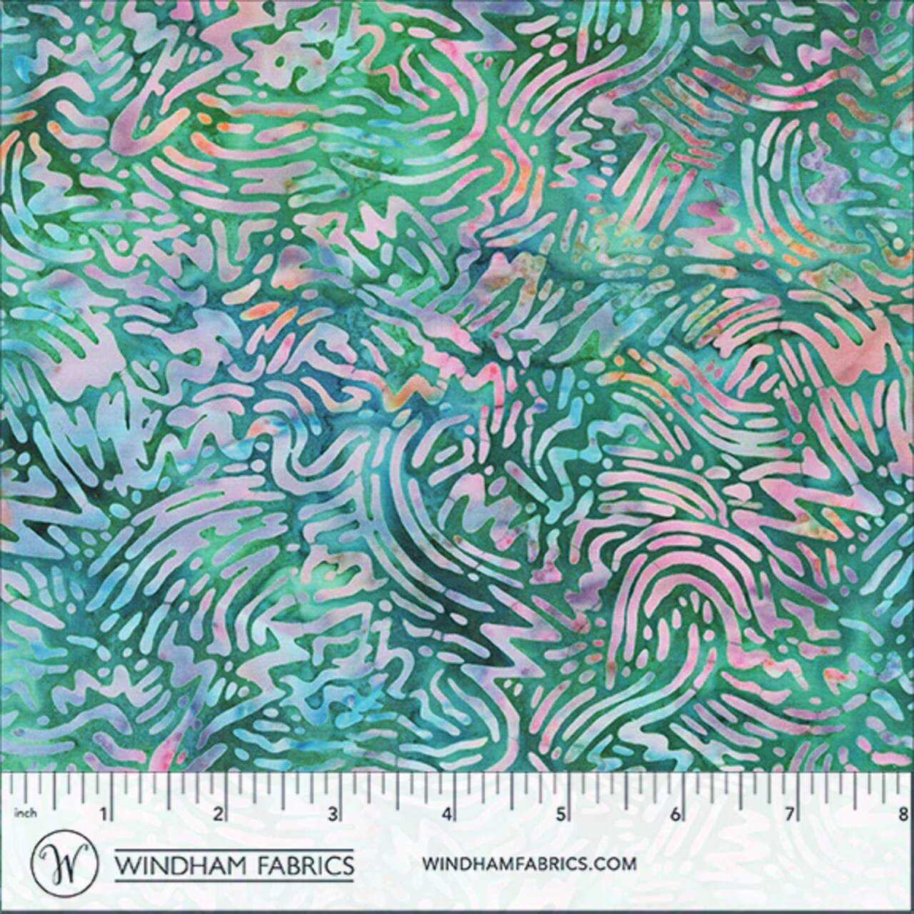 Fabric Anthology Batiks Jade Doodle Glee by the Quarter Yard 20014Q-X
